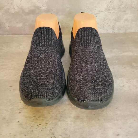 Skechers Black Knit Slip-On Sneakers - Picture 2 of 14